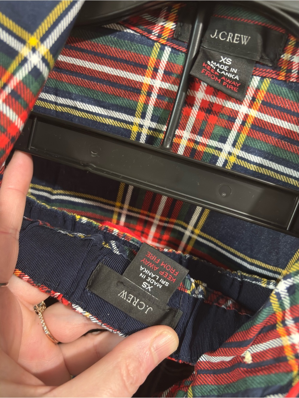 J. Crew Stewart Tartan Plaid Pajama Set Size XS 100% Cotton PJ - Picture 11 of 11